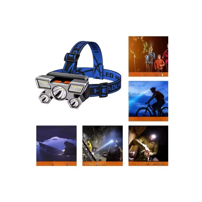 Kafa Lambası 800 Lümen 4 Mod Yüksek Işık Flaşörlü Şarjlı Led Lamba