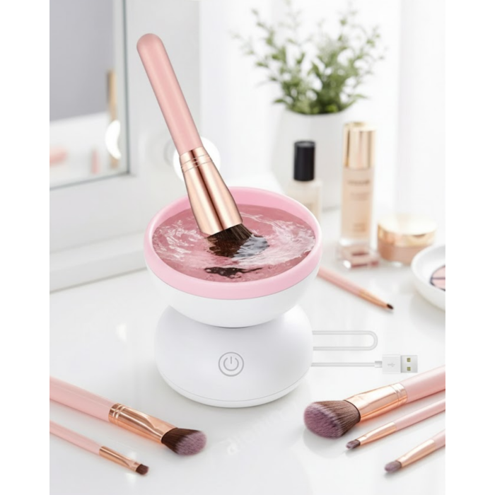 Elektrikli Makyaj Fırçası Temizleyici USB ile Çalışan Otomatik Fırça Yıkama Makinesi