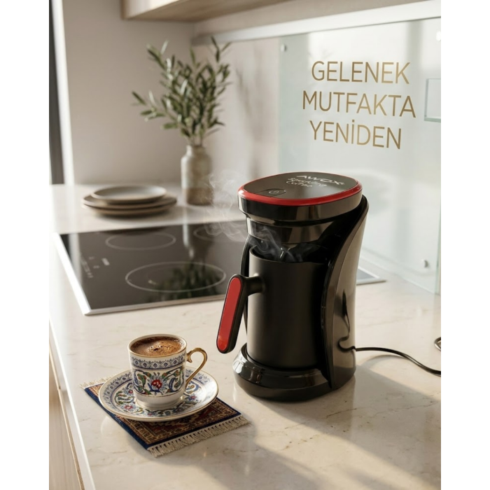 Sesli Uyarılı Türk Kahvesi Makinesi Otomatik Kapanma ve Damlama Emniyetli