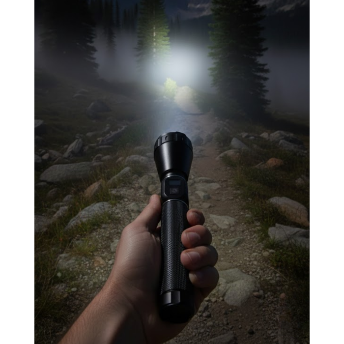 Yüksek Güçlü LED El Feneri Şarjlı 6000 Lümen Acil Durum Seti