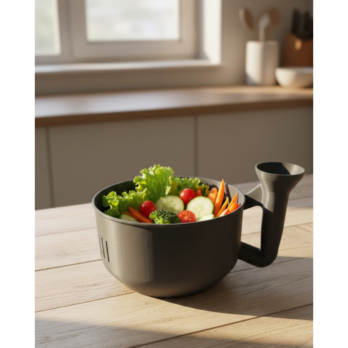 Ergonomik Saplı Sebze Süzgeçli Yıkayıcı Çok Amaçlı Mutfak Ürünü