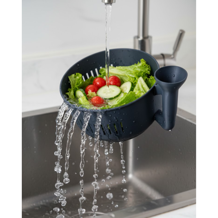 Çok Amaçlı Sebze Yıkayıcı Ergonomik Tasarım Süzgeçli Mutfak Kabı
