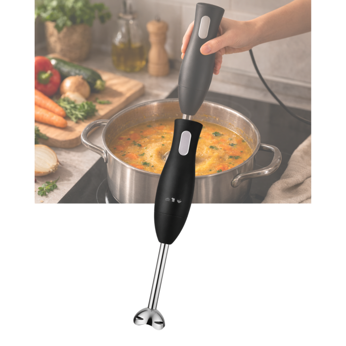 Ergonomik Tasarımlı El Blenderı Paslanmaz Çelik Metal Blender Ayağı