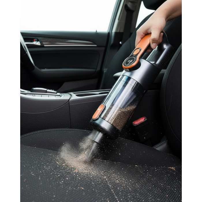Araç İçi Uyumlu Şarjlı El Süpürgesi Dar Alan Temizlik Aparatlı