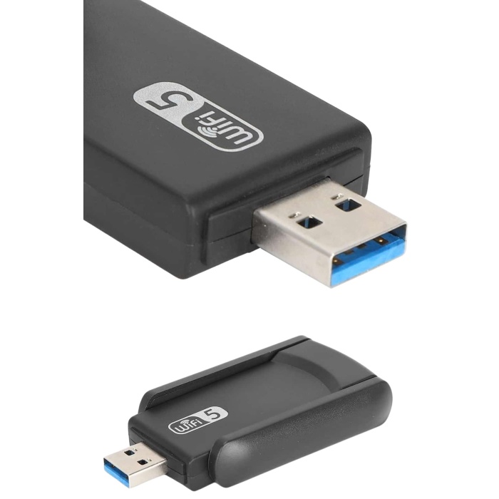 Wifi Adaptörü Bt5.0 Wifi 2si Bir Arada Çift Bantlı Çift Anten