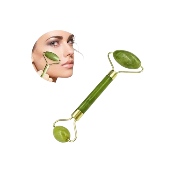 Doğal Yeşim Taşı Yüz Masaj Roller ve Gua Sha Seti 2 Parça