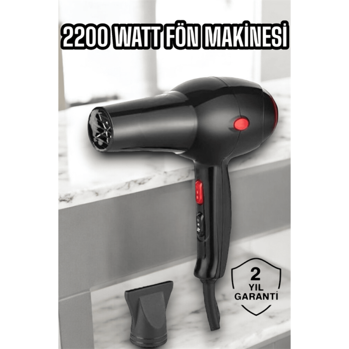 Soğuk ve Sıcak Üfleme Özellikli AC Motorlu Saç Kurutma Makinesi