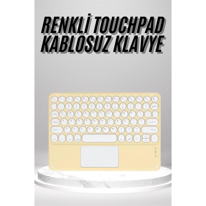 Touchpad Uyumlu Bluetooth Klavye Slim Kablosuz Wifi Q Klavye
