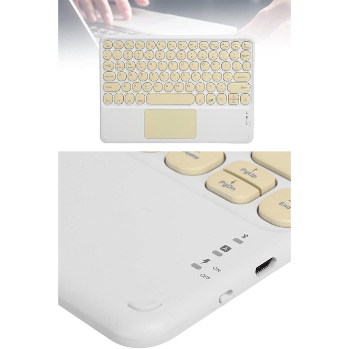 Bluetooth Touchpad Klavye 10.9 inch Kablosuz Wifi Q Klavye Slim
