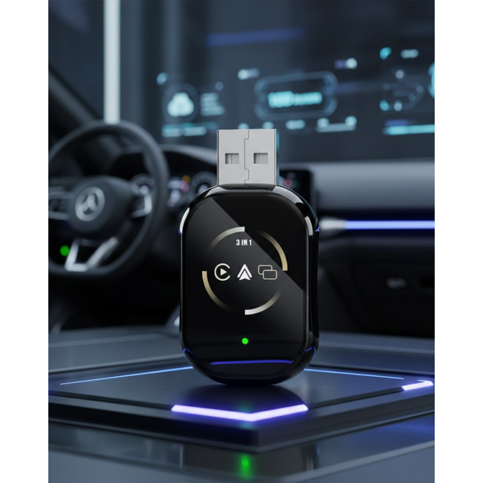 Kablosuz CarPlay ve Android Auto Adaptörü Tak Çalıştır Kullanım