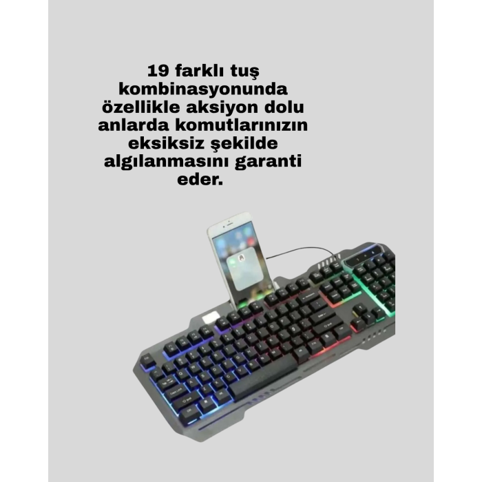 RGB Aydınlatmalı Oyuncu Klavye Mouse – Mekanik Hissiyat, Maksimum Kontrol