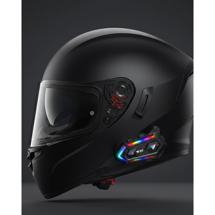 Yeni Nesil Bluetooth 5.3 Motosiklet Intercom RGB Işıklı 1000m Mesafeli