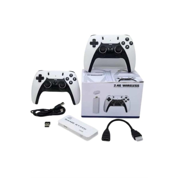 3D 4K 2000 Oyunlu Game Stick Oyun Konsolu Çift Konsol