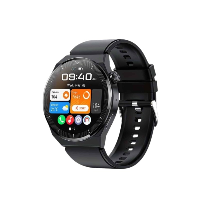 Amoled Ekran Metal Deri Silikon Kordonlu Uyku ve Sağlık Takibi