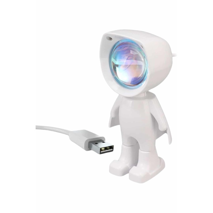 Gün Batımı Projektör Lamba Astronot Görünümlü Dekoratif Masa Lambası