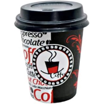 Excodi Cup -  8 oz Kapaklı Karton Bardak - 250 ml - 100 Adet Kaliteli Otomat Bardağı, Sızdırmaz, El Yakmaz (KIRMIZI)