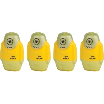 E-BOT SİLGİLİ KALEMTIRAŞ FOSFORLU SARI 4LU SET