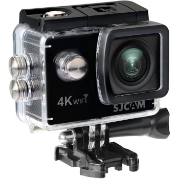 SJ4000 Air WiFi 4K UHD 16MP 135° 2” Geniş Ekran H.264 900mAh 30 Metre Su Geçirmez Kılıflı Aksiyon Kamerası Siyah