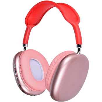 P9 Hi-Fi Ses Kalitesi Ayarlanabilir ve Katlanabilir Kulak Üstü Bluetooth Kulaklık Kırmızı