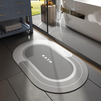 Banyo Paspası-Banyo Paspası Banyo Halısı Emici Kaymaz Hızlı Kuruyan Lekeye Dayanıklı Banyo Paspası Banyo Paspası Halı Banyo Paspası Dış Mekan Küvet Duş Odası için Kolay Bakım Duş Halısı 58 cm