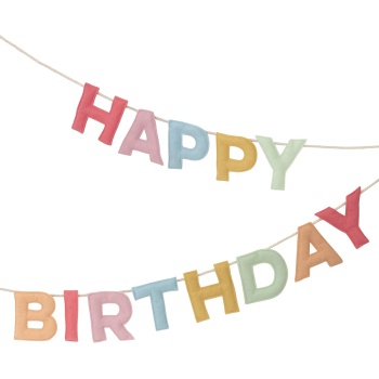 Meri Fely Happy Birthday Garland Keçe Happy Birthday Asılan Süs