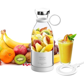 Taşınabilir Blender,Taşınabilir Mini Hızlı Blender 350ml Meyve Sıkacağı,Kablosuz Şarjlı 4 Bıçaklı