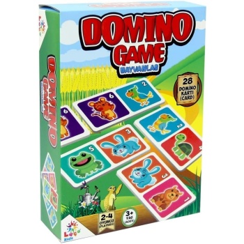 Domino Game Hayvanlar Kartları, 28 Kart, 2-4 Oyuncu, 3 Yaş ve Üzeri