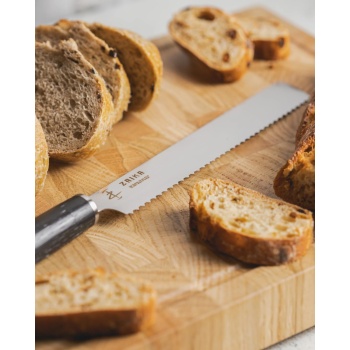 Ekmek Bıçağı Ahşap Saplı Tırtıklı Tasarım - 21 cm Paslanmaz Çelik