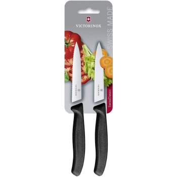 mutfak bıçağı Swiss Classic bıçağı 1 dalga Plus 1 normal Siyah blister Uzunluk: 10 cm, 6.7793.b