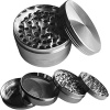 GRINDER Parçalayıcı Metal baharat öğütücü herb spice 4 katmanlı 40MM / 50MM / 63MM (GUMUS GRI, 75MM)