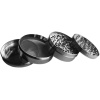 GRINDER Parçalayıcı Metal baharat öğütücü herb spice 4 katmanlı 40MM / 50MM / 63MM (GUMUS GRI, 75MM)