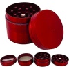 GRINDER Parçalayıcı Metal baharat öğütücü herb spice 4 katmanlı 40MM / 50MM / 63MM (KIMRIZI, 40MM)