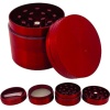 GRINDER Parçalayıcı Metal baharat öğütücü herb spice 4 katmanlı 40MM / 50MM / 63MM (KIMRIZI, 40MM)
