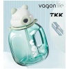1200ml Pipetli/Pipetsiz Kullanıma Uygun Taşıma Askılı Kilitlebilir Kapak Tritan Matara (Yeşil)