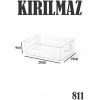 Kırılmaz Ultra Dayanıklı Buzdolabı Düzenleyici Organizer Kutu Şeffaf - 28x19x9cm