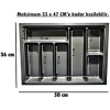 Çekmece Içi Antrasit Kaşıklık Maket Bıçağı Hediyeli (33x47 Cme Kadar Kesilebilir)