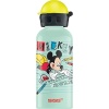 - KBT  Mickey Mouse School alüminyum içecek şişesi, sızdırmaz ve kırılmaz, tüy kadar hafif, BPA içermez, iklime zarar vermez sertifikalı, spor ve okul, beyaz yeşil, 0,4 l