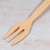 Ahşap Vernikli Çatal Servis 28 Cm