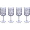 Polikarbon Stone Serisi 4 Parça Kırılmaz Goblet Kadeh Bardağı Takımı - 300 ml.