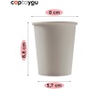 75 adet tek kullanımlık karton bardak 8 oz 250 ml, beyaz sıcak bardaklar, kağıt meyve suyu bardağı, parti karton bardakları