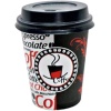 Excodi Cup -  8 oz Kapaklı Karton Bardak - 250 ml - 100 Adet Kaliteli Otomat Bardağı, Sızdırmaz, El Yakmaz (KIRMIZI)