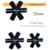 12 Li Set Tencere Tava Koruyucu Borcam Çizdirmez Keçe Düzenleyici Siyah