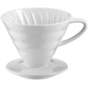 Seramik Kahve Dripper - Porselen Kahve Dripper - Kahve Demleyici - Kahve Aleti - No: 2 - Beyaz (Hario V60 Benzeri)