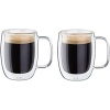 Sorrento Çift Camlı Kulplu 2li Espresso Bardak Seti, 134 ml, Cam