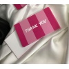 Pink Thank You Card Pembe Çizgili Tebrik Teşekkür Kartları Kartı E Ticaret Hediye Kartı Müşteri Memnuniyeti (20 Adet) (Pembe çizgili1)