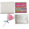 spring Cake Pop Çubuğu ve Ambalaj Seti, 300 Parça: Lolipop Çubukları, Şeffaf Poşetler ve Metalik Burgu Bağlar ile Kurabiye, Şekerleme ve Çikolata Yapımı İçin Uygun
