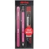 Visuclick Jel Okul Seti 0,7 mm, Mekanik Kurşun Kalem, Uç ve Silgi Seti, Pembe