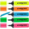 344 fosforlu kalem seti - sarı, turuncu, mavi, pembe, yeşil - 5 fosforlu kalem - 2-5 mm kesik uç
