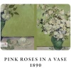 Flowers Series - A5, Van Gogh 4lü Defter Seti III, Çizgisiz, Toplam 256 Sayfa, Her biri 64 Sayfa, Tel Dikiş, Esnek Kapak, Oval Kenar, Tuval Doku, 60 gram, Sarı Krem Renk
