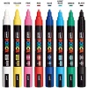 Full Set 8 Akrilik Boya Kalemi Ters Çevrilebilir Orta Uçlu Kalem Uçları, Posca Kalemleri Kaya Boyama, Kumaş, Cam Boya, Metal Boya ve Grafiti için Akrilik Boya İşaretleyicileridir
